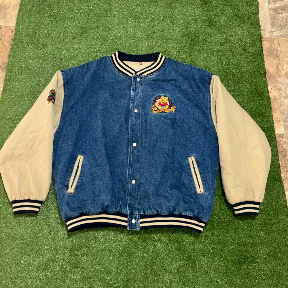 Xxxtentacion Winnie the Pooh Denim Varsity Jacket